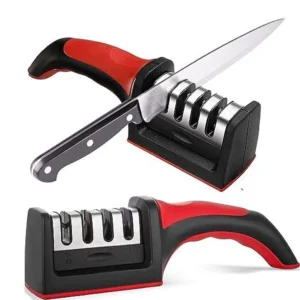 3 stage red knife sharpner